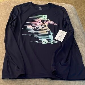 Athletic Works Kids Soccer Graphic Shirt - Navy